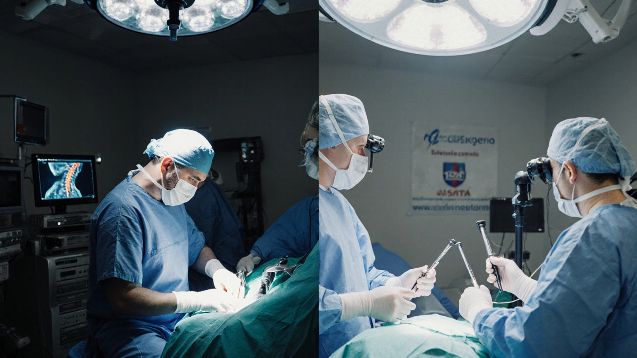 Chirurgické metody: mikrodiscektomie vs. endoskopická neuryzace
