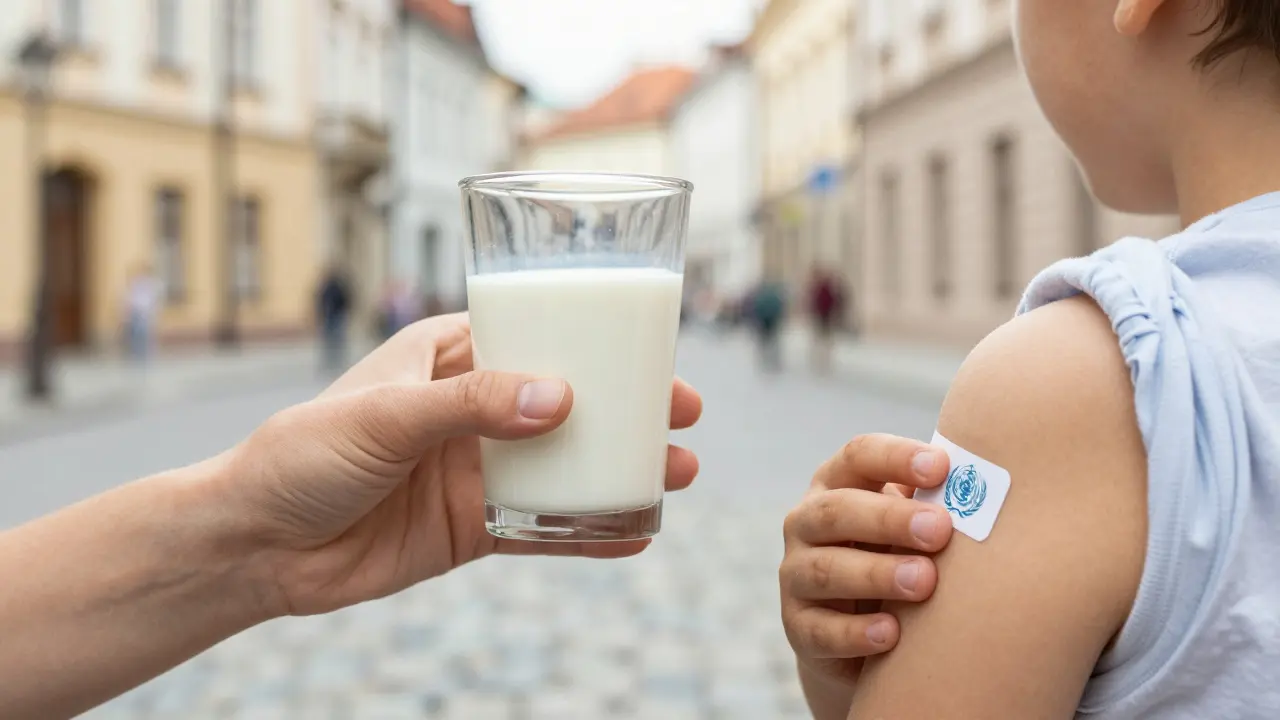Bezpečné mléko a očkování jako výsledek norem SZO