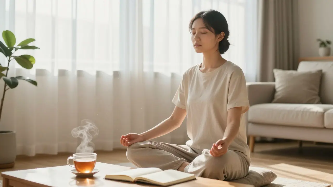 Klidná meditace pro snížení hladiny kortizolu