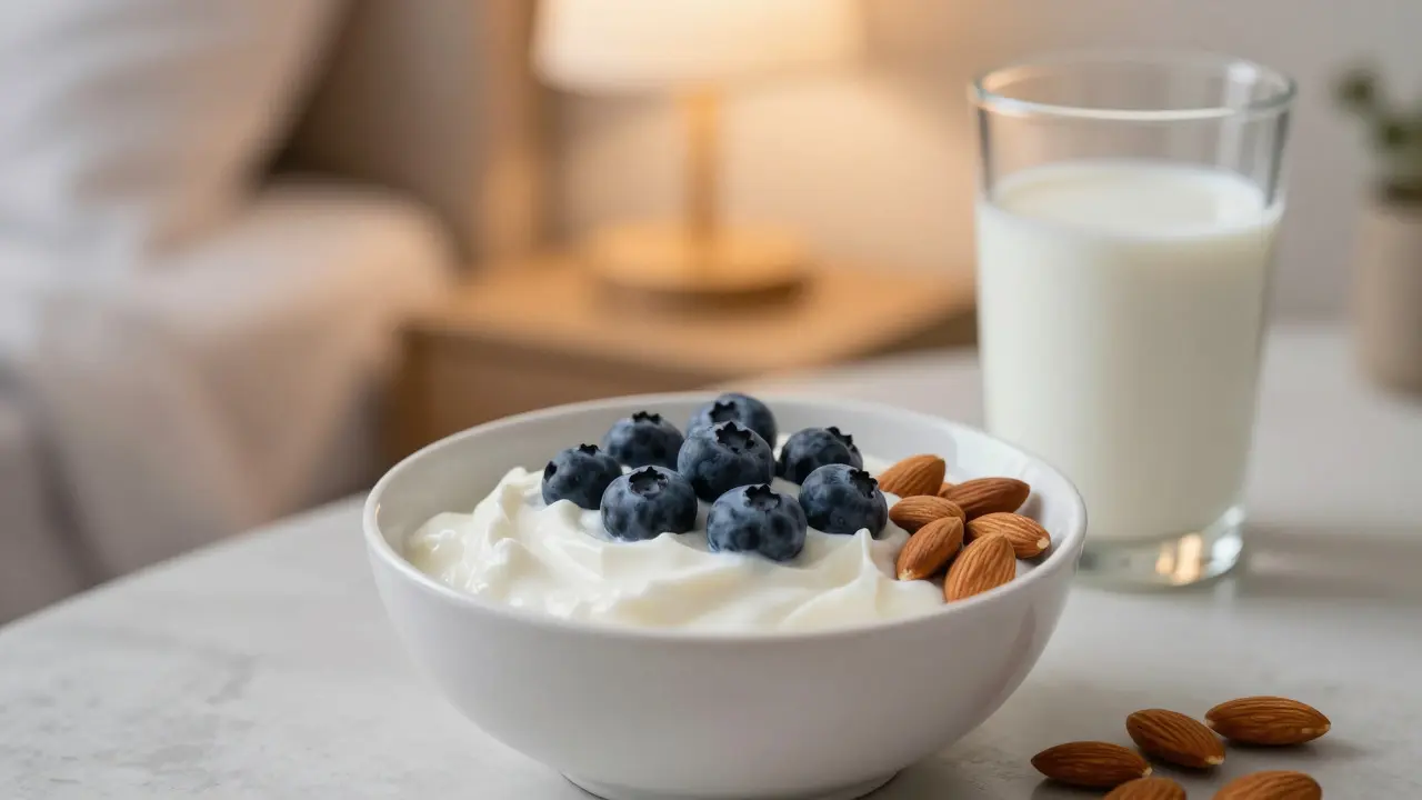 Jogurt s bobulemi a ořechy jako lehká večerní svačina